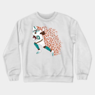 Tyreek Hill CHEETAH "Fins Up Peace Out" Miami Dolphins Crewneck Sweatshirt